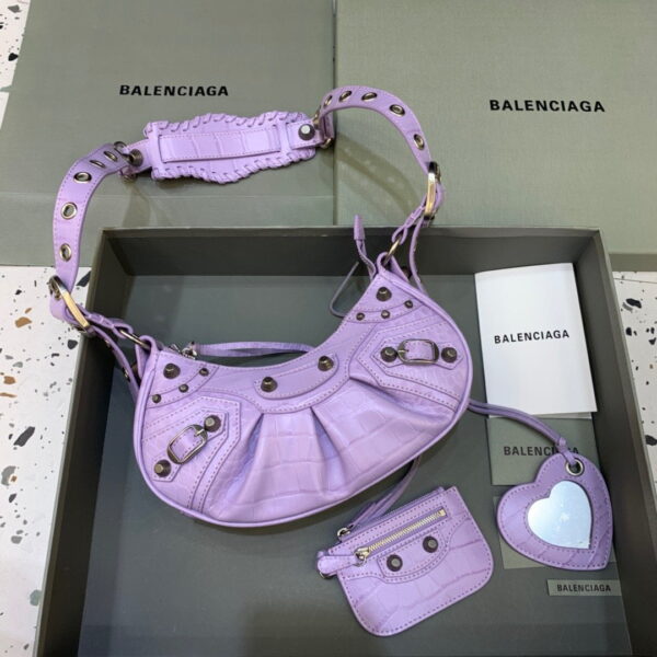 Balenciaga Le Cagole XS Shoulder Bag In Light Purple, For Women, Women's Bags 10.2in/26cm 67130923EBY5306