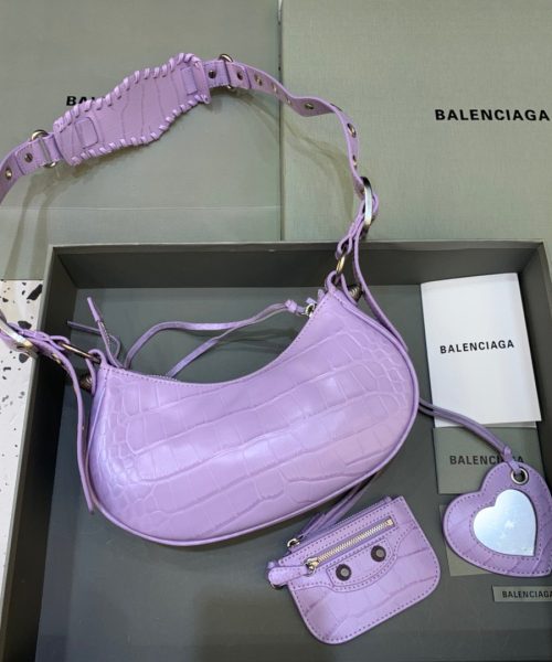 Balenciaga Le Cagole XS Shoulder Bag In Light Purple, For Women, Women's Bags 10.2in/26cm 67130923EBY5306