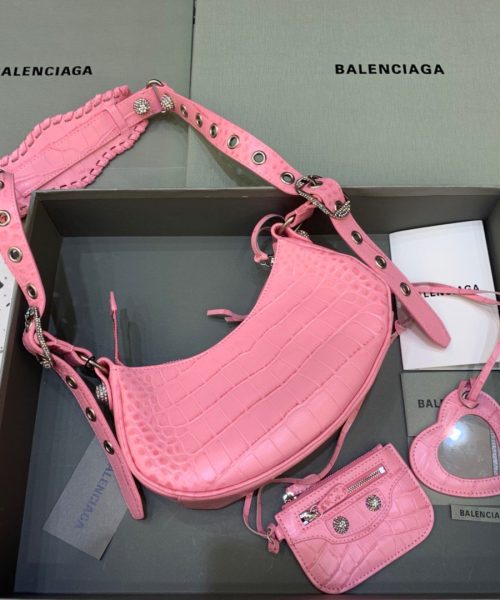 Balenciaga Le Cagole XS Shoulder Bag In Pink, For Women, Women's Bags 10.2in/26cm