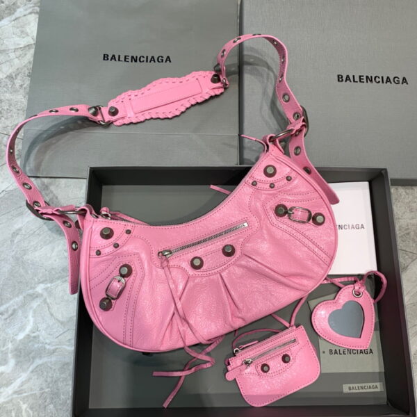 Balenciaga Le Cagole XS Shoulder Bag In Pink, For Women, Women's Bags 13in/33cm
