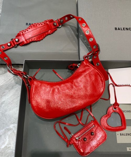 Balenciaga Le Cagole XS Shoulder Bag In Red, For Women, Women's Bags 10.2in/26cm 6713091VG9Y6406