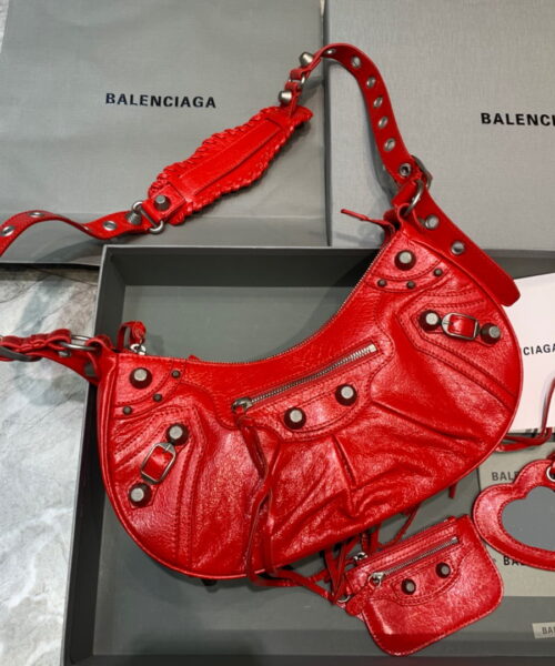 Balenciaga Le Cagole XS Shoulder Bag In Red, For Women, Women's Bags 13in/33cm
