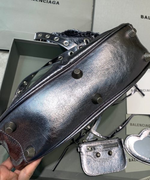 Balenciaga Le Cagole XS Shoulder Bag In Sliver, For Women, Women's Bags 13in/33cm