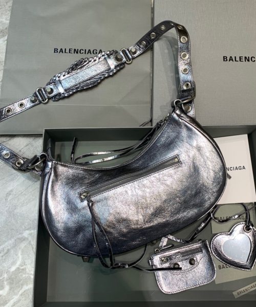 Balenciaga Le Cagole XS Shoulder Bag In Sliver, For Women, Women's Bags 13in/33cm