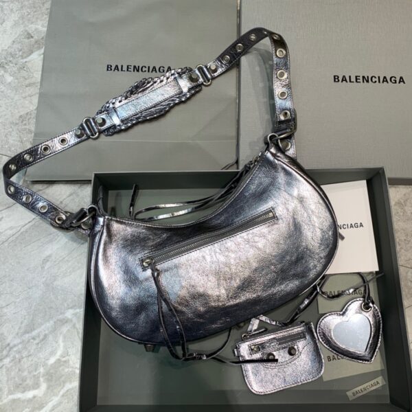 Balenciaga Le Cagole XS Shoulder Bag In Sliver, For Women, Women's Bags 13in/33cm