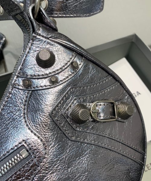 Balenciaga Le Cagole XS Shoulder Bag In Sliver, For Women, Women's Bags 13in/33cm