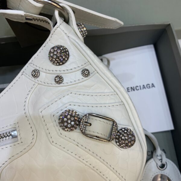 Balenciaga Le Cagole XS Shoulder Bag In White, For Women, Women's Bags 13in/33cm 700940210BK9104