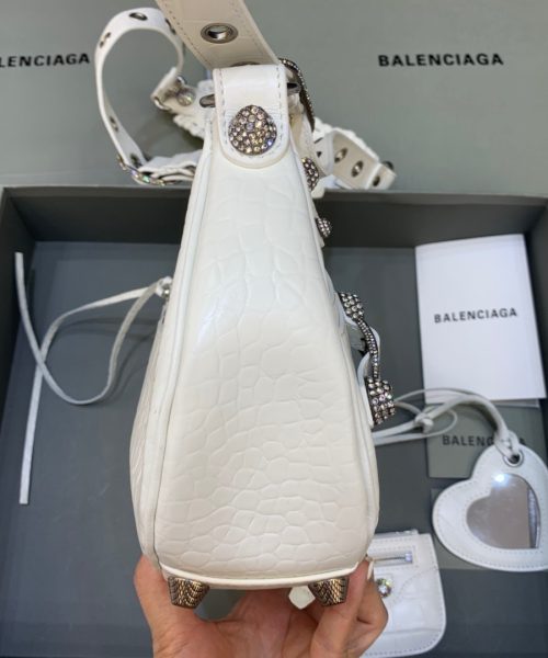 Balenciaga Le Cagole XS Shoulder Bag In White, For Women, Women's Bags 13in/33cm 700940210BK9104