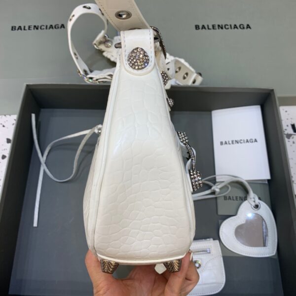 Balenciaga Le Cagole XS Shoulder Bag In White, For Women, Women's Bags 13in/33cm 700940210BK9104
