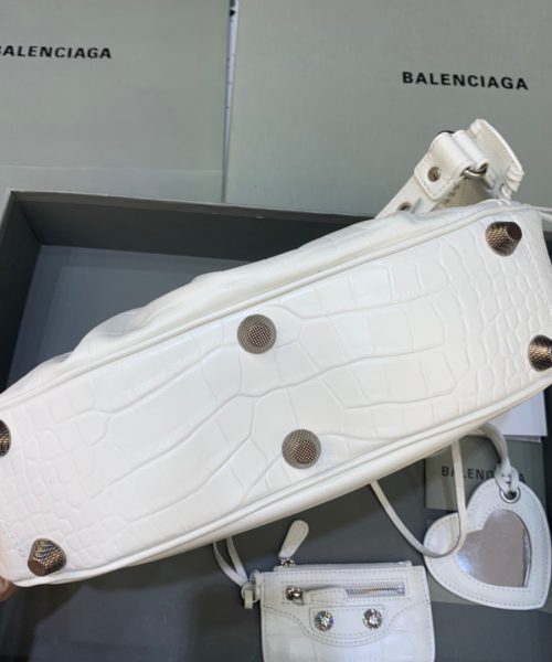 Balenciaga Le Cagole XS Shoulder Bag In White, For Women, Women's Bags 13in/33cm 700940210BK9104