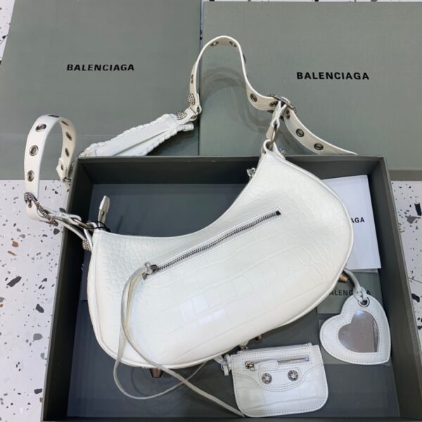 Balenciaga Le Cagole XS Shoulder Bag In White, For Women, Women's Bags 13in/33cm 700940210BK9104