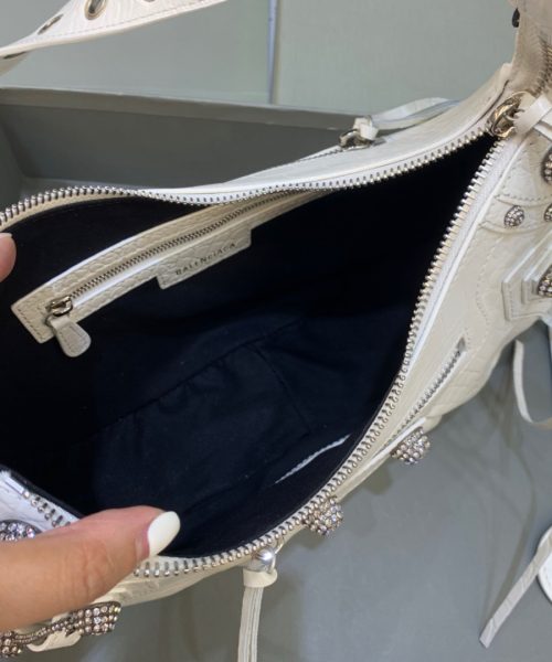 Balenciaga Le Cagole XS Shoulder Bag In White, For Women, Women's Bags 13in/33cm 700940210BK9104