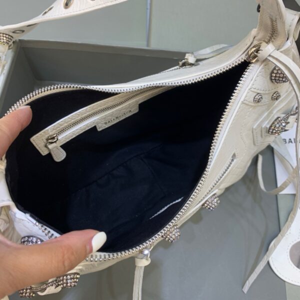Balenciaga Le Cagole XS Shoulder Bag In White, For Women, Women's Bags 13in/33cm 700940210BK9104