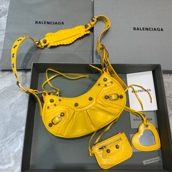 Balenciaga Le Cagole XS Shoulder Bag In Yellow, For Women, Women's Bags 10.2in/26cm