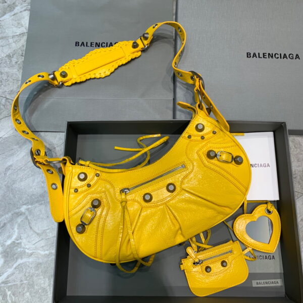 Balenciaga Le Cagole XS Shoulder Bag In Yellow, For Women, Women's Bags 13in/33cm