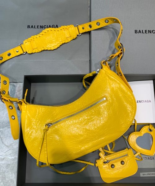 Balenciaga Le Cagole XS Shoulder Bag In Yellow, For Women, Women's Bags 13in/33cm