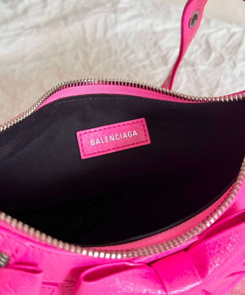 Balenciaga Le Cagole Xs Shoulder Bag Pink/Black For Women 10.2in/26cm