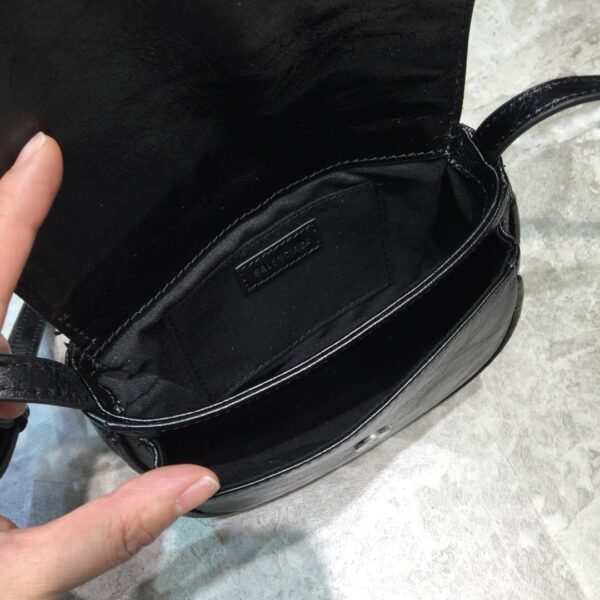 Balenciaga Leader Soft Round Cross Bag In Black, For Women, Women's Bags 6.3in/16cm