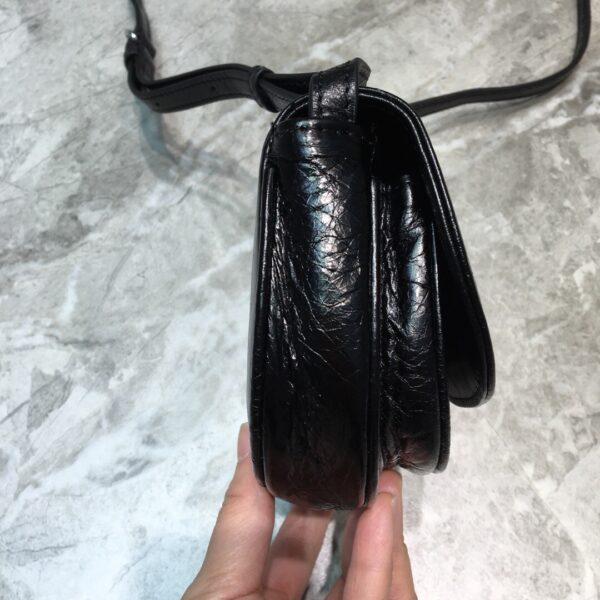 Balenciaga Leader Soft Round Cross Bag In Black, For Women, Women's Bags 6.3in/16cm
