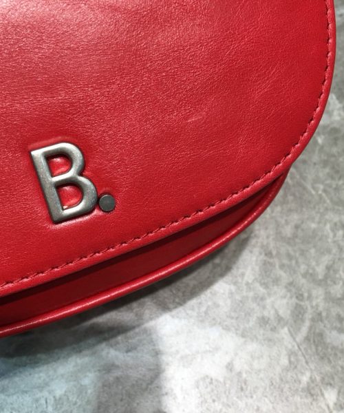 Balenciaga Leader Soft Round Cross Bag In Red, For Women, Women's Bags 6.3in/16cm