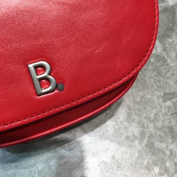 Balenciaga Leader Soft Round Cross Bag In Red, For Women, Women's Bags 6.3in/16cm