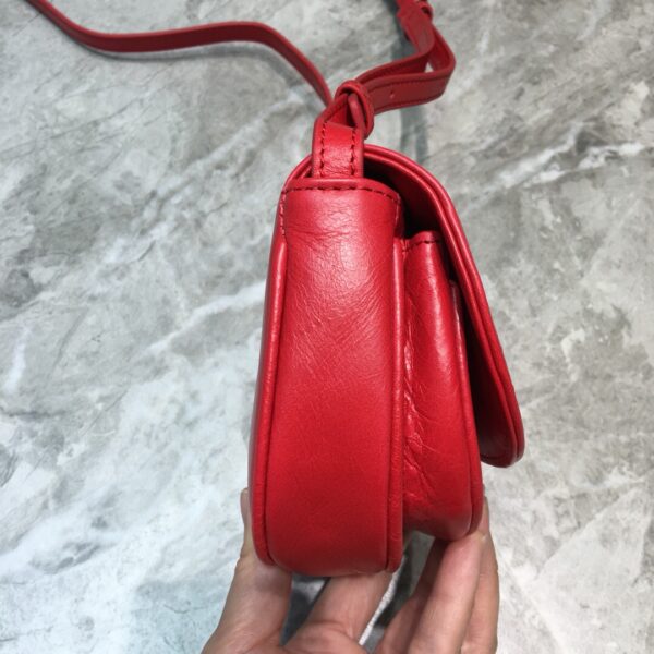Balenciaga Leader Soft Round Cross Bag In Red, For Women, Women's Bags 6.3in/16cm