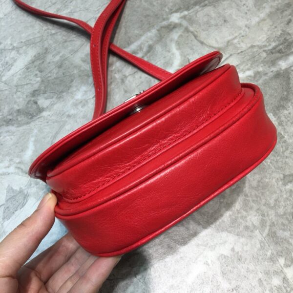 Balenciaga Leader Soft Round Cross Bag In Red, For Women, Women's Bags 6.3in/16cm