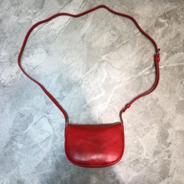Balenciaga Leader Soft Round Cross Bag In Red, For Women, Women's Bags 6.3in/16cm