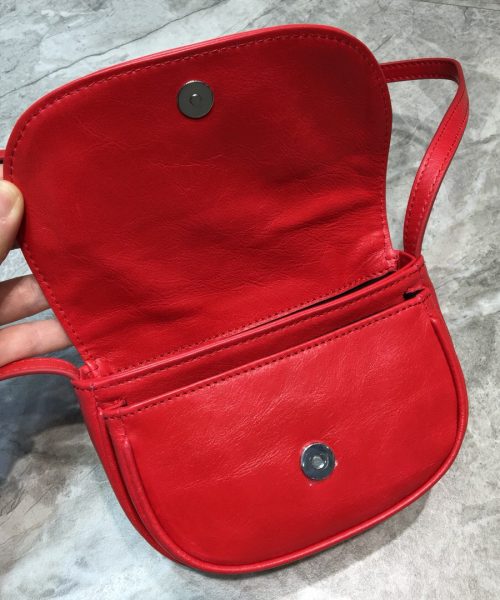 Balenciaga Leader Soft Round Cross Bag In Red, For Women, Women's Bags 6.3in/16cm