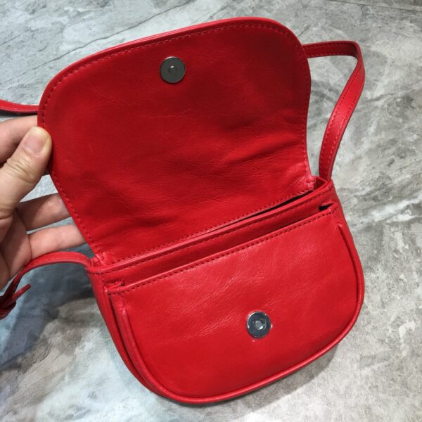 Balenciaga Leader Soft Round Cross Bag In Red, For Women, Women's Bags 6.3in/16cm