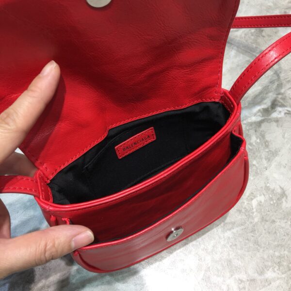Balenciaga Leader Soft Round Cross Bag In Red, For Women, Women's Bags 6.3in/16cm