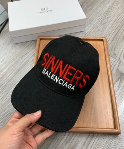 Balenciaga Logo Cap In Black