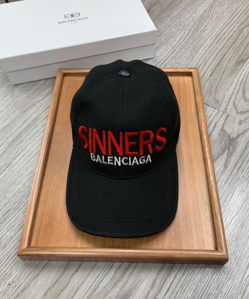 Balenciaga Logo Cap In Black