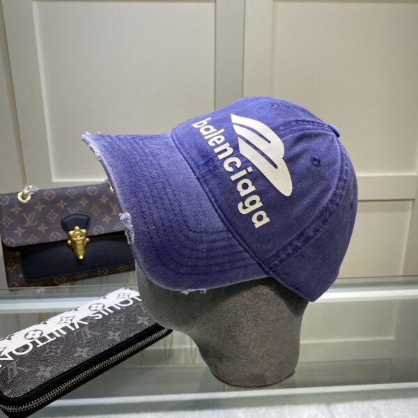 Balenciaga Logo Cap In Blue