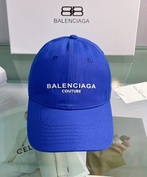 Balenciaga Logo Cap In Blue