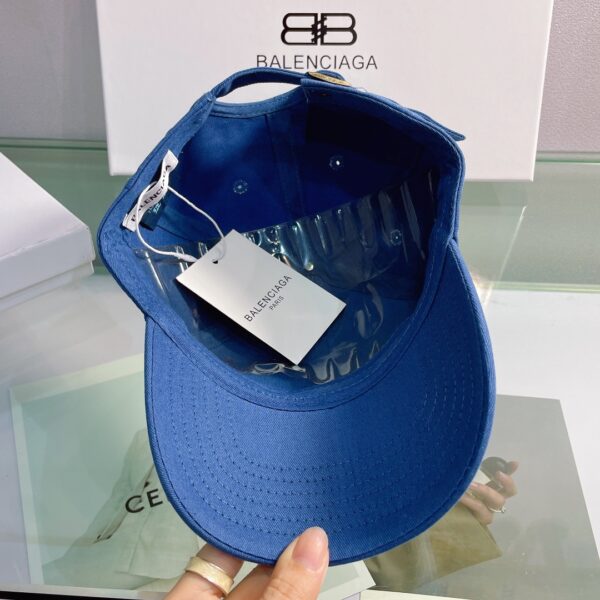 Balenciaga Logo Cap In Blue