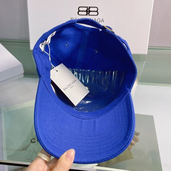 Balenciaga Logo Cap In Blue