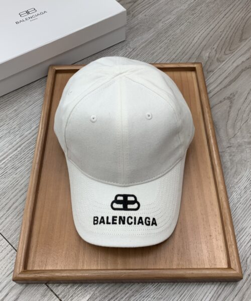 Balenciaga Logo Cap In White
