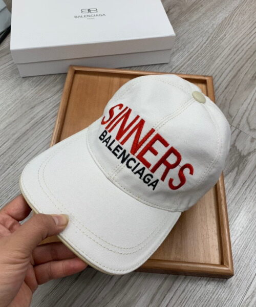 Balenciaga Logo Cap In White