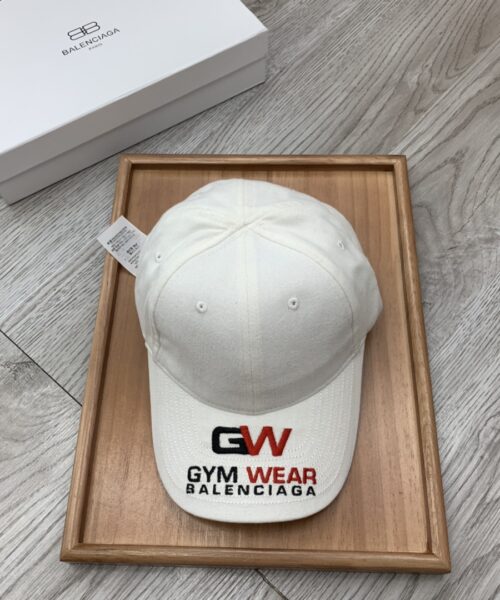 Balenciaga Logo Cap In White