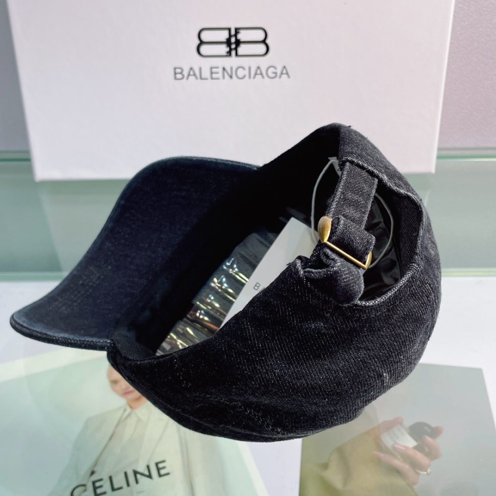 Balenciaga Logo Front Cap In Black - Image 2