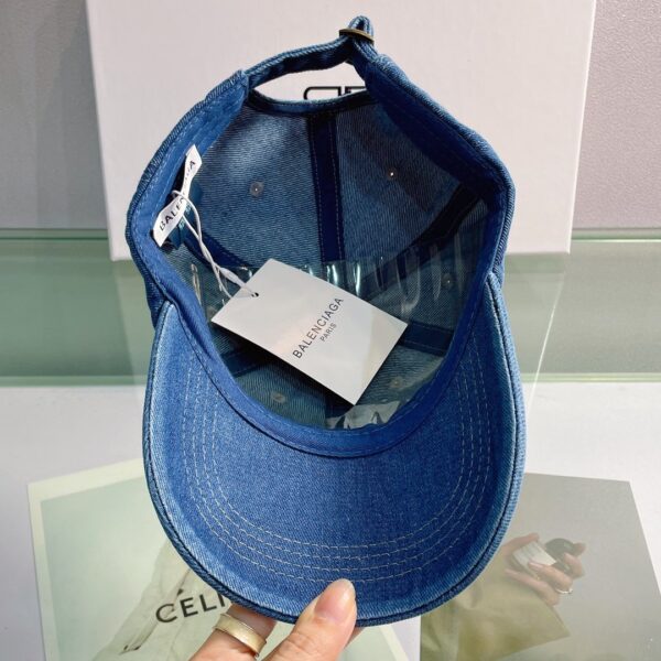 Balenciaga Logo Front Cap In Blue