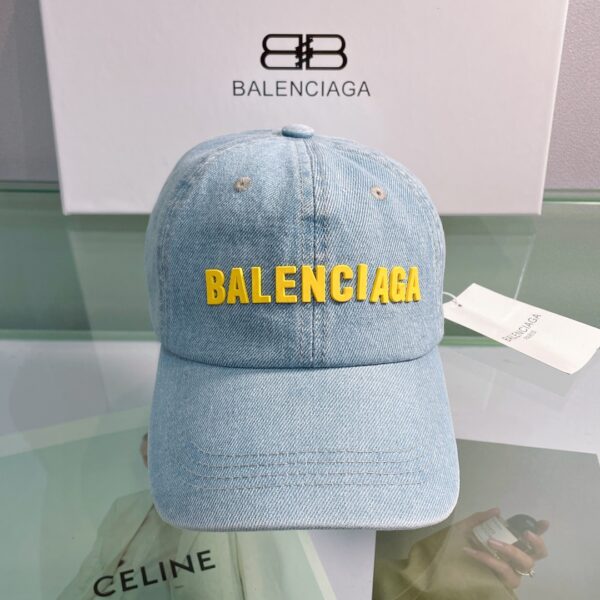Balenciaga Logo Front Cap In Blue