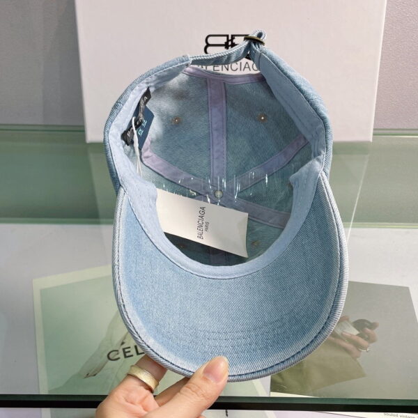 Balenciaga Logo Front Cap In Blue