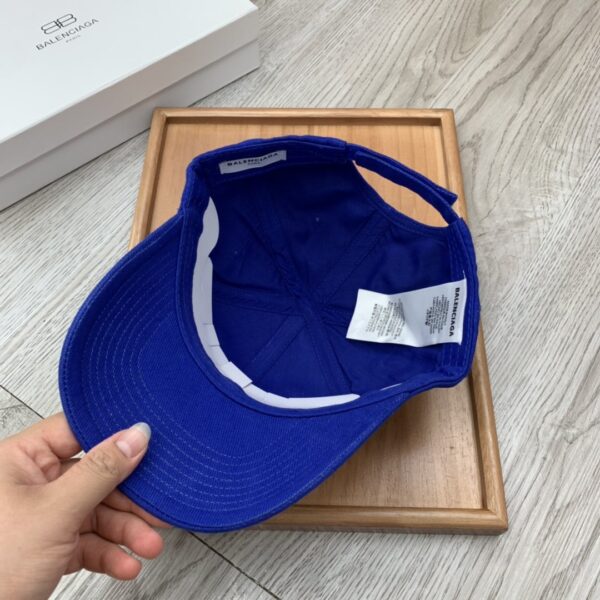 Balenciaga Logo Front Cap In Blue