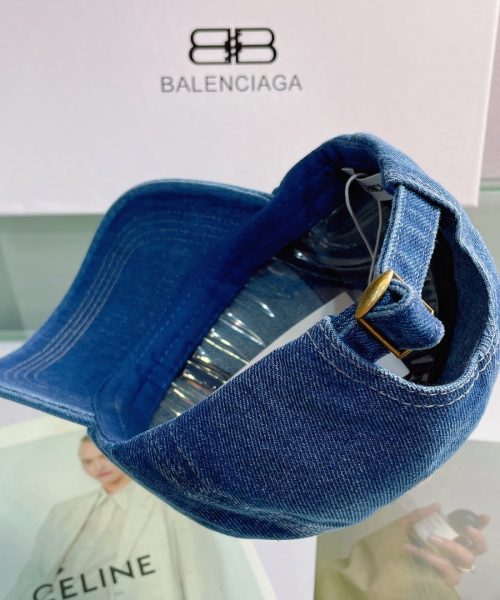Balenciaga Logo Front Cap In Blue
