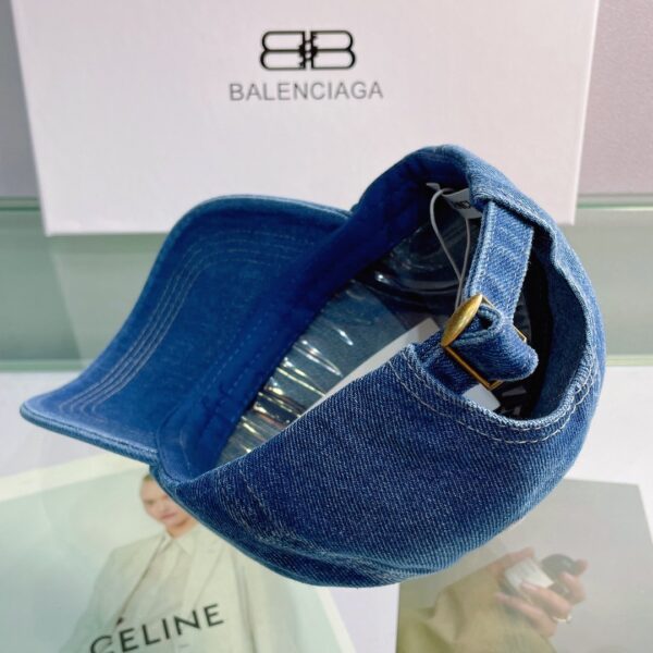 Balenciaga Logo Front Cap In Blue