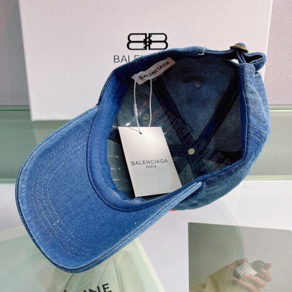 Balenciaga Logo Front Cap In Blue