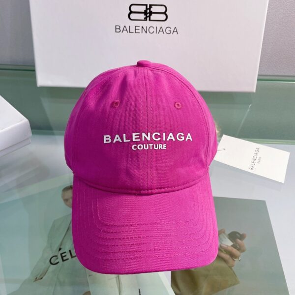 Balenciaga Logo Front Cap In Pink