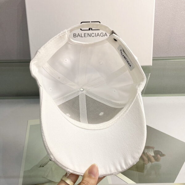 Balenciaga Logo Front Cap In White